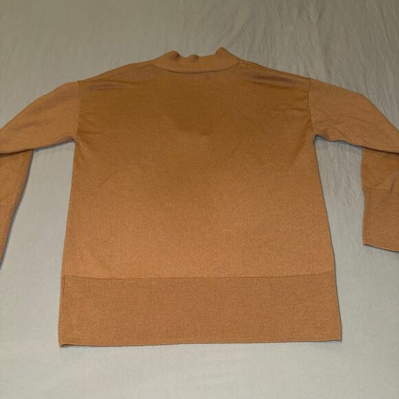 Philosophy Saks Fifth Avenue V Neck Sweater Tan Brown Women's XS Marino Wool - Picture 2 of 7